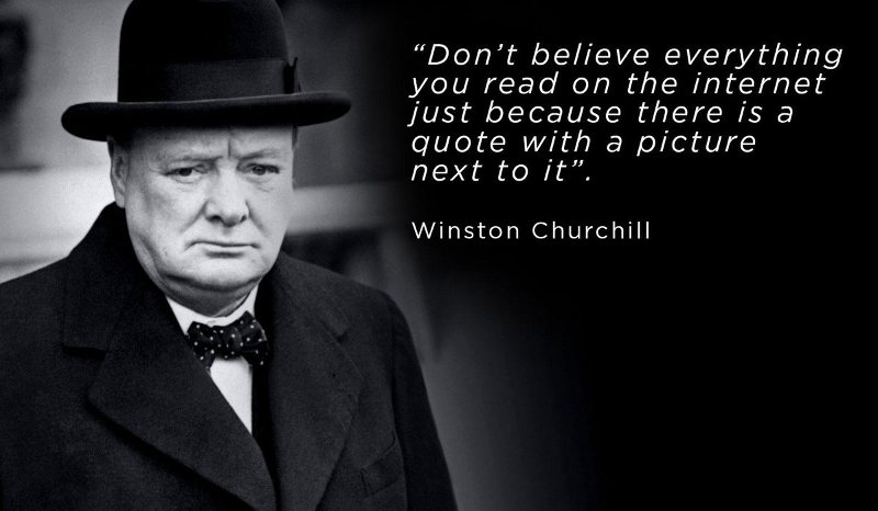 A fake quote attributed to Churchill